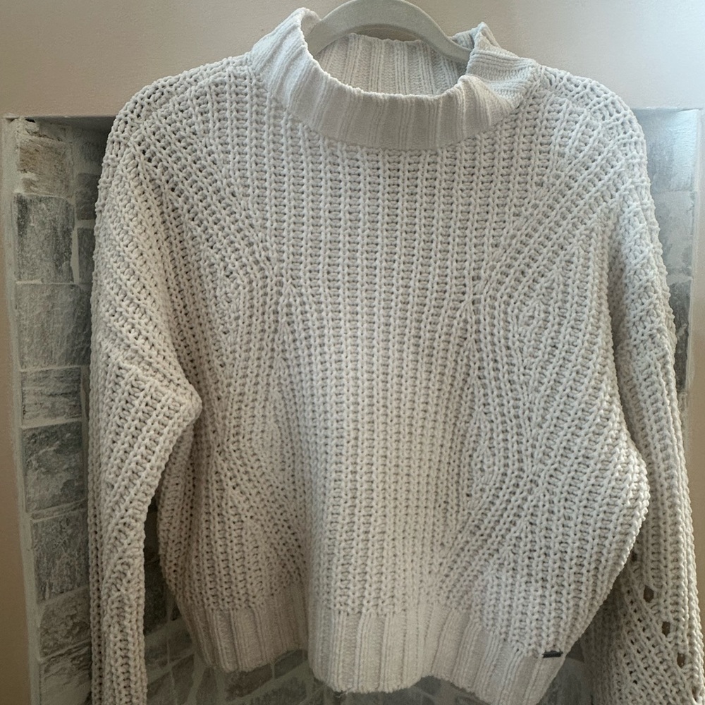 Hollister White Knit Sweater